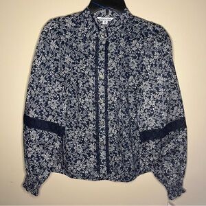 Floral Navy Blouse